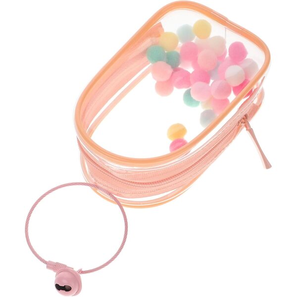 Borsa Trasparente Mini per Bambole Didiseaon con Campanello e Anello 10,5x6,5x4 cm