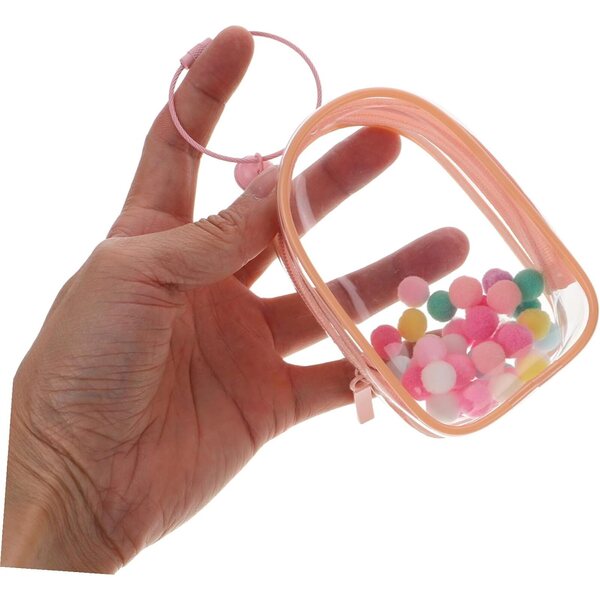 Borsa Trasparente Mini per Bambole Didiseaon con Campanello e Anello 10,5x6,5x4 cm