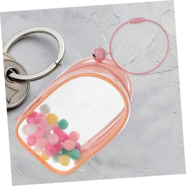 Borsa Trasparente Mini per Bambole Didiseaon con Campanello e Anello 10,5x6,5x4 cm