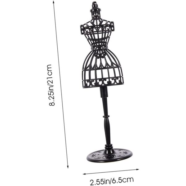 Gatuida Set 4 Manichini Miniature per Bambole con Base in Plastica Colorata