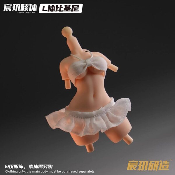 HiPlay CHENJI CRAFT Bikini Bianco 1/12 per Bambole Figure d'Azione Taglia L