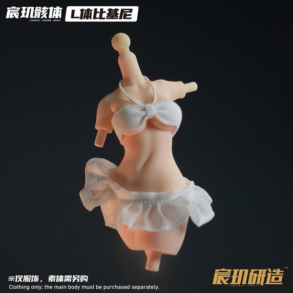 HiPlay CHENJI CRAFT Bikini Bianco 1/12 per Bambole Figure d'Azione Taglia L