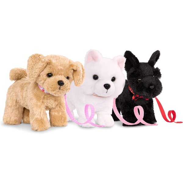 Eskimohund unserer Generation aus beweglichem Plüsch, 15 cm, mit Leine und Halsband