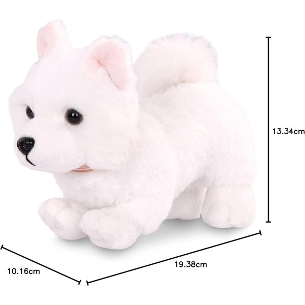Eskimohund unserer Generation aus beweglichem Plüsch, 15 cm, mit Leine und Halsband