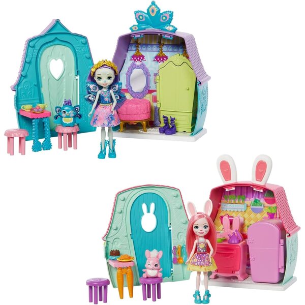Enchantimals Hüttenset mit Haus, Puppe und Zubehör für Mädchen ab 4 Jahren