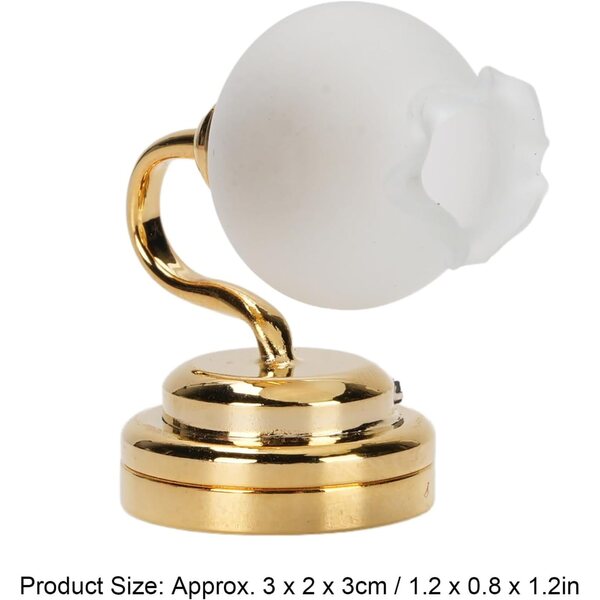 1:12 Miniatur-Wandlampe für Puppenhaus mit LED-Licht und Schalter