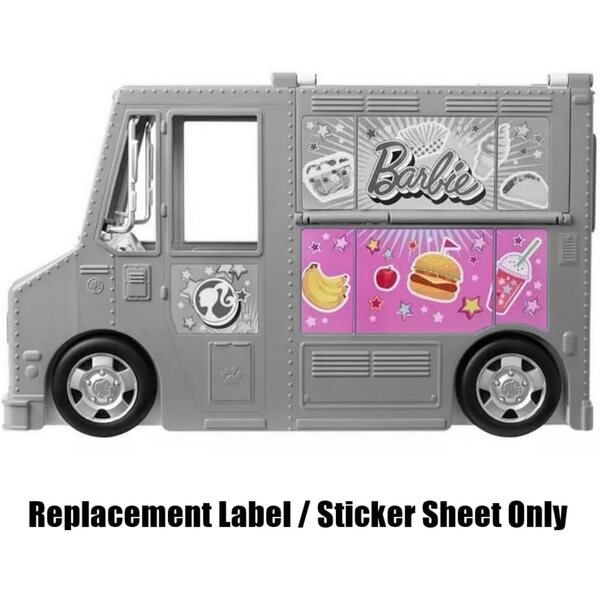 Etichetta di Ricambio Originale per Fresh 'n Fun Food Truck Barbie – Foglio Adesivo