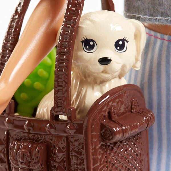 Barbie Animal Lovers Spielset mit Hund und Kaninchen, Spielset und Tierpflegezubehör