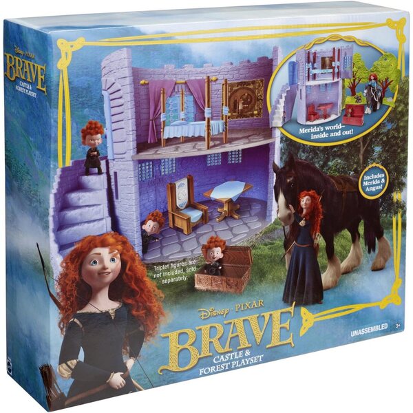Mattel Disney/Pixar Brave Castle and Forest Spielset mit Merida und Angus