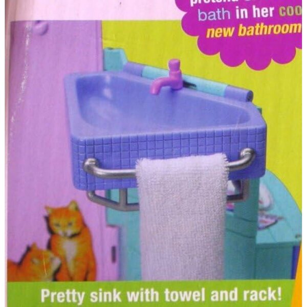 Barbie All Around Home Badezimmer-Set mit Badewanne, Waschbecken und komplettem Zubehör
