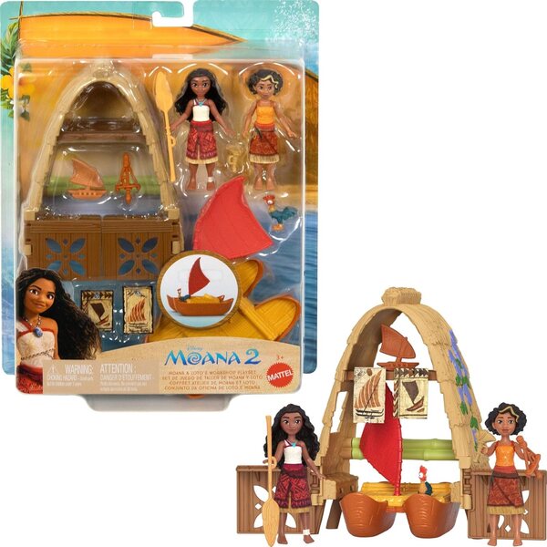 Mattel Moana 2 Spielset „Moana und Lotus“ mit Zubehör für Kinder ab 3 Jahren