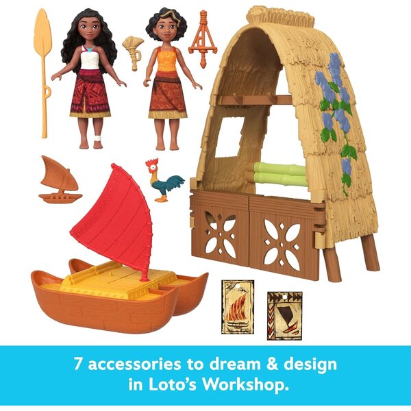 Mattel Moana 2 Spielset „Moana und Lotus“ mit Zubehör für Kinder ab 3 Jahren