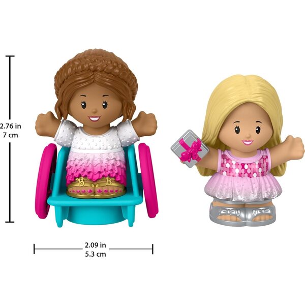 Fisher-Price Barbie Little People Set 2 Figuren für Kinder von 18 Monaten bis 5 Jahren