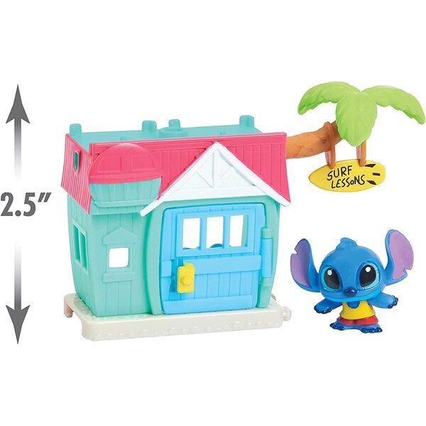 Disney Doorables Mini-Spielset Stitch's Surf Shack mit exklusiven Figuren und Zubehör
