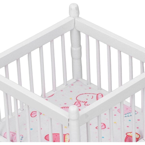 HEEPDD Set Mobili in Legno per Cameretta Bambole 1:12 – Culla, Seggiolone e Accessori