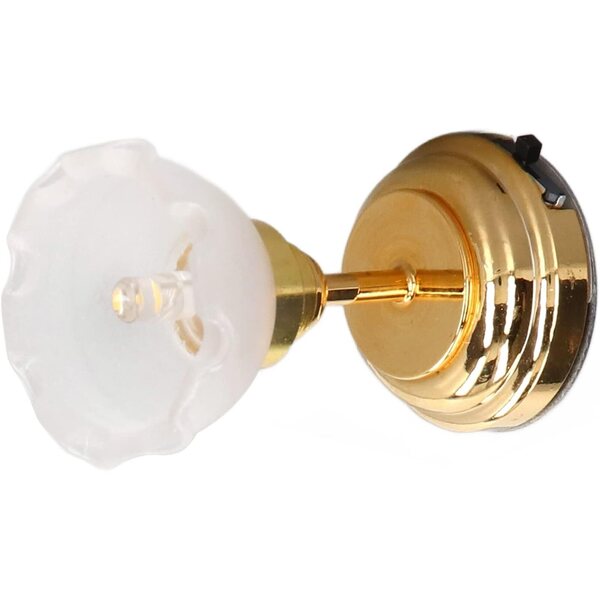 HEEPDD Lampada LED a Cupola Fiore Miniatura 1:12 Metallo e Vetro per Casa delle Bambole
