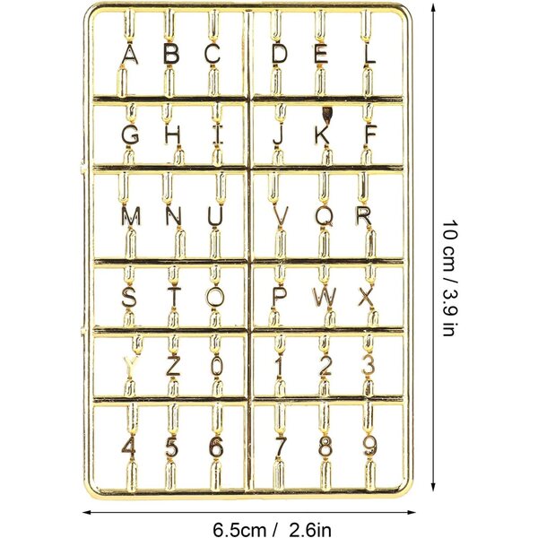 Numeri e Lettere per Casa delle Bambole 10x6,5 cm - Decorazione Porta Miniature