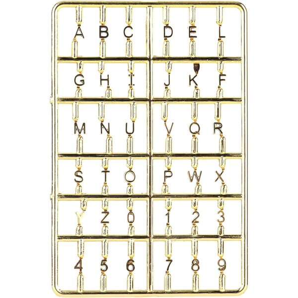 Numeri e Lettere per Casa delle Bambole 10x6,5 cm - Decorazione Porta Miniature