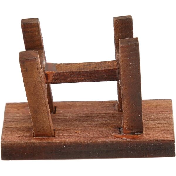 Set 10 Sgabelli in Legno Miniatura per Casa delle Bambole Scala 1/12 e 1/6