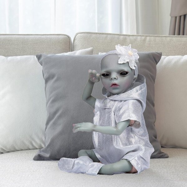 Silikon-Alien-Rebirth-Puppe, 38 cm – realistisch, weich, mit abnehmbarer Kleidung
