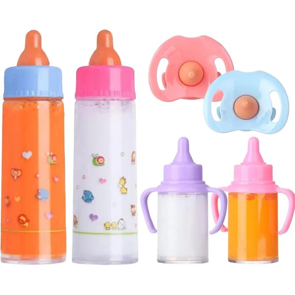6-teiliges Babyflaschen- und Schnullerset für Puppen mit verschwindendem Milcheffekt – Vistnale
