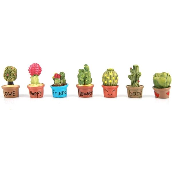Set 7 Vasi Miniatura per Piante Grasse in Argilla, Decorazioni Fai-da-Te Ecologiche
