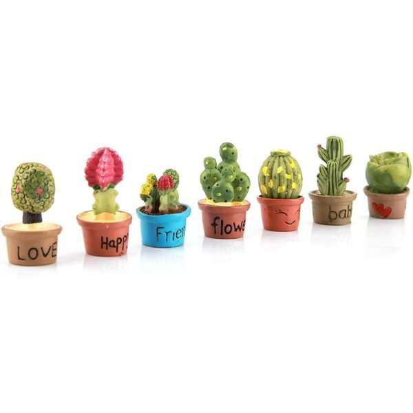 Set 7 Vasi Miniatura per Piante Grasse in Argilla, Decorazioni Fai-da-Te Ecologiche
