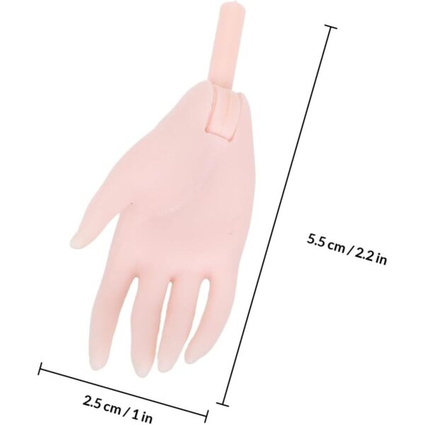 Mani di Ricambio Realistiche per Bambole in Plastica Beige da 5,5 cm - OFFIGAM