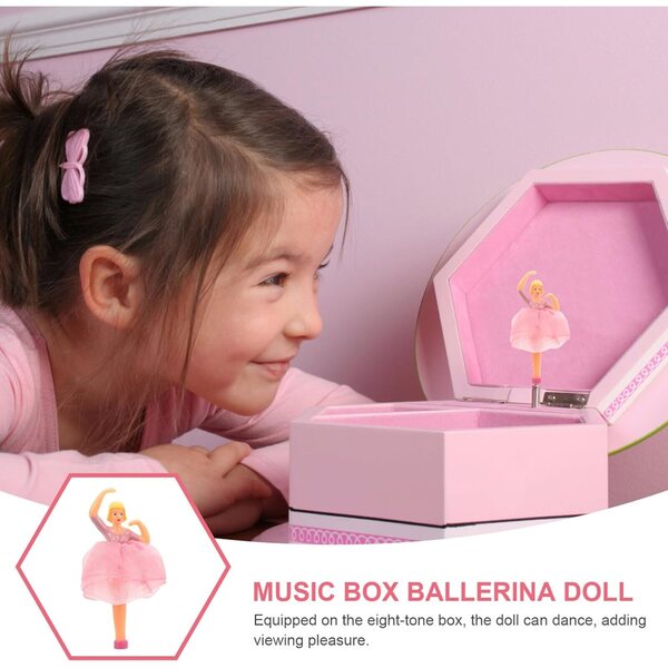 BESPORTBLE Set 5 Bambole Ballerina Rosa per Carillon, Decorazioni Realistiche e Raffinate