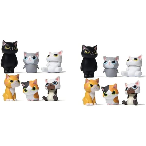 Decorazione Miniatura Gattino in Resina per Scrivania, Casa e Regalo Bambini