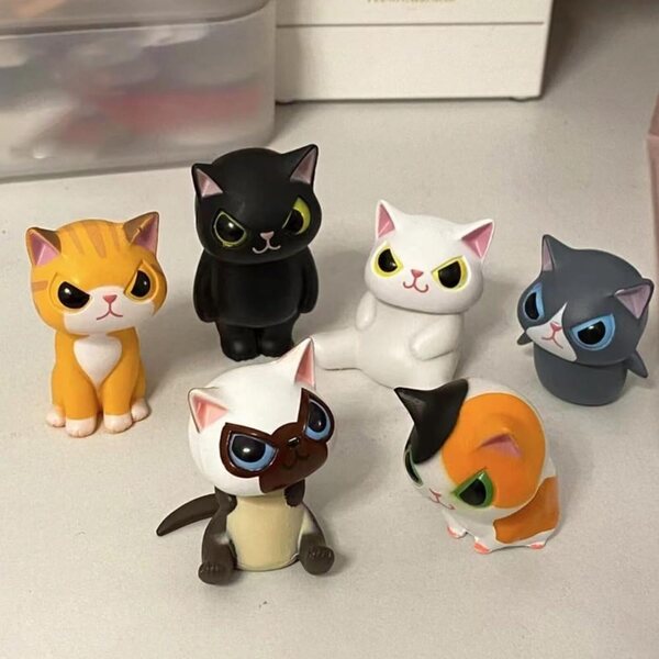 Decorazione Miniatura Gattino in Resina per Scrivania, Casa e Regalo Bambini