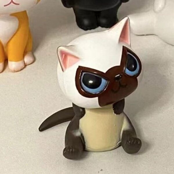 Decorazione Miniatura Gattino in Resina per Scrivania, Casa e Regalo Bambini
