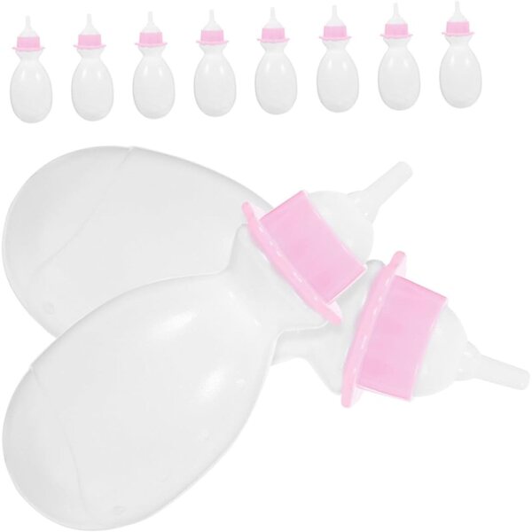 Beaupretty 10 Bottiglie Miniatura per Bambole Neonate, Resistenti e Colorate
