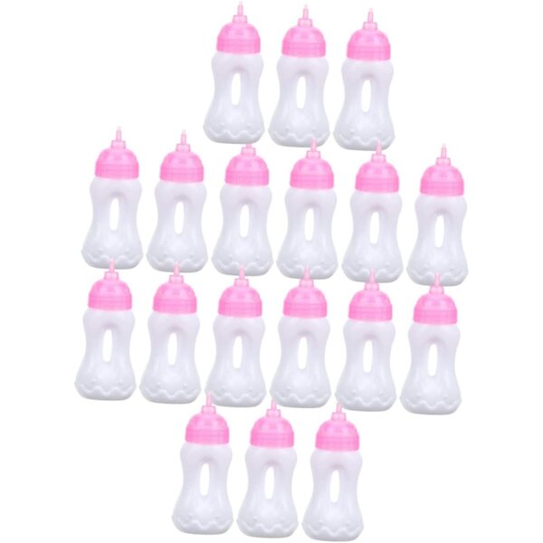 20 Miniatur-Babyflaschen für Puppen, leere Flaschen für Dekorationen und PE-Spielzeug
