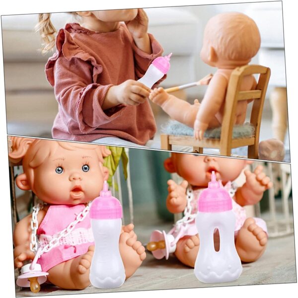 20 Miniatur-Babyflaschen für Puppen, leere Flaschen für Dekorationen und PE-Spielzeug