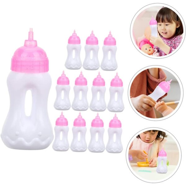 20 Miniatur-Babyflaschen für Puppen, leere Flaschen für Dekorationen und PE-Spielzeug