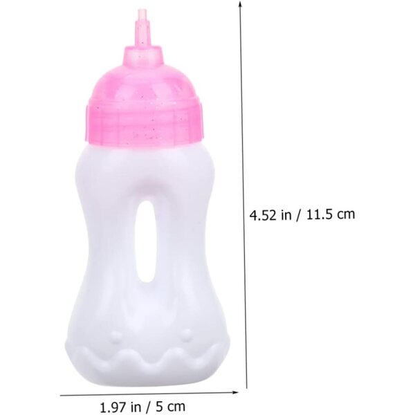 WOONEKY 20 Mini Bottiglie Latte per Bambina, Giocattoli in Miniatura per Bambolotti e Decorazioni