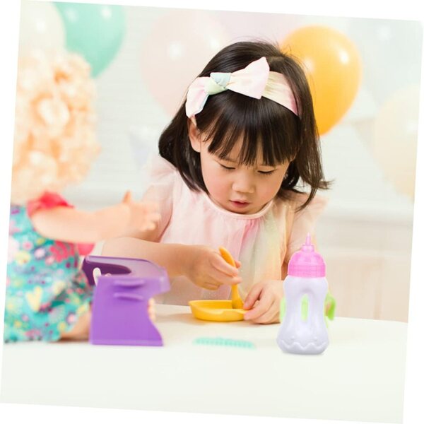 WOONEKY 20 Mini Bottiglie Latte per Bambina, Giocattoli in Miniatura per Bambolotti e Decorazioni