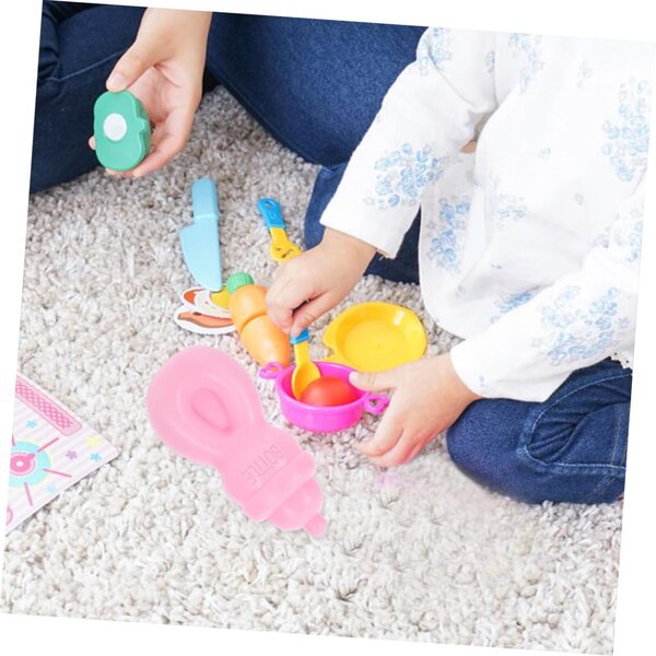 WOONEKY 12 Biberon Miniatura Rosa per Bambole, Accessori Realistici e Creativi