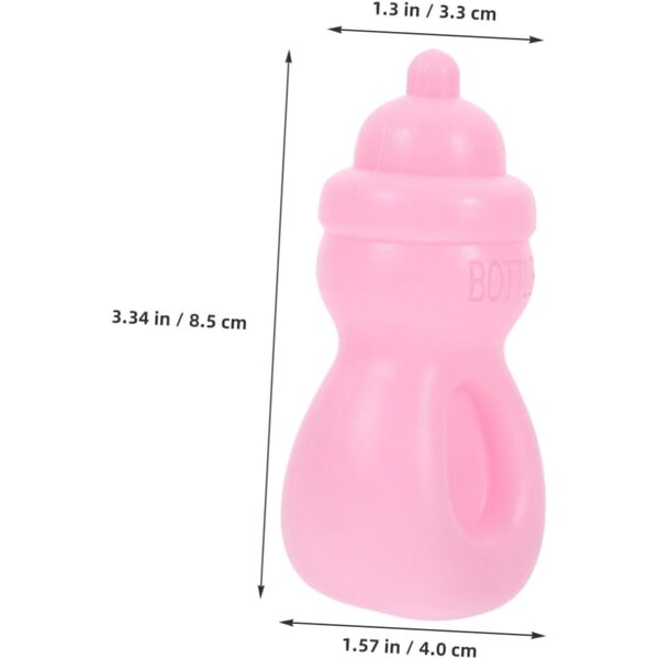 WOONEKY 12 Biberon Miniatura Rosa per Bambole, Accessori Realistici e Creativi