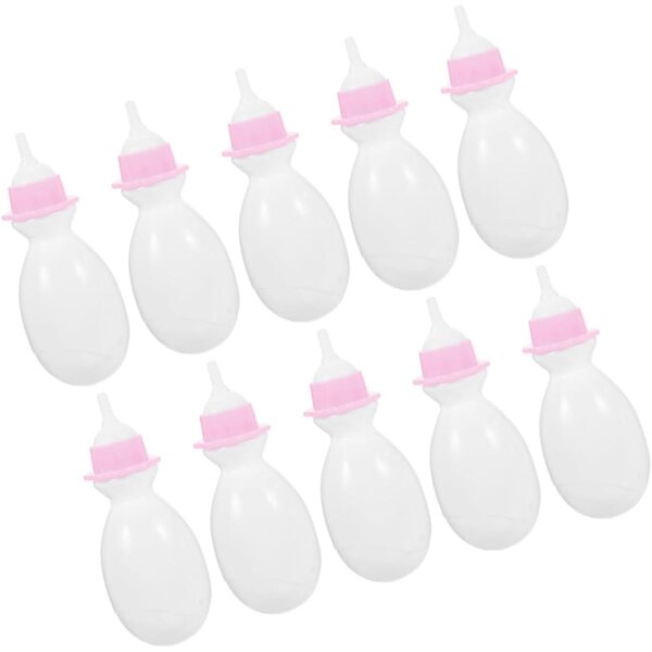 Vaguelly 10 widerstandsfähige Mini-Milchflaschen für Rollenspiele und Geburtstage
