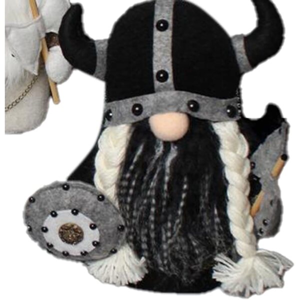 Set 3 Gnomi Guerrieri Vichinghi in Peluche per Decorazioni di Halloween e Autunno
