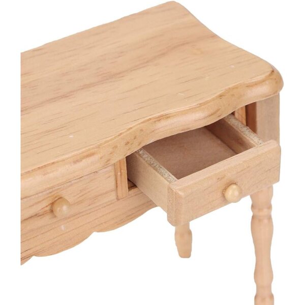 HEEPDD Scrivania in Legno Miniatura 1:12 con Cassetto per Casa delle Bambole
