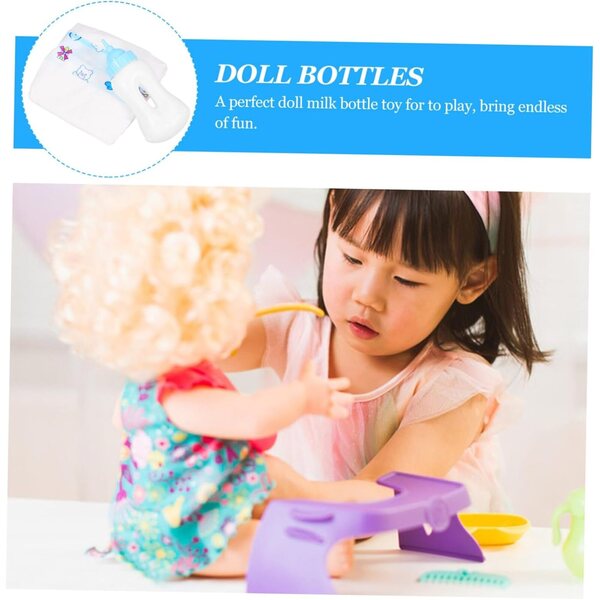 Set 2 Biberon e 2 Pannolini per Bambole – Accessori Gioco Ruolo WEKAMOS Resistenti