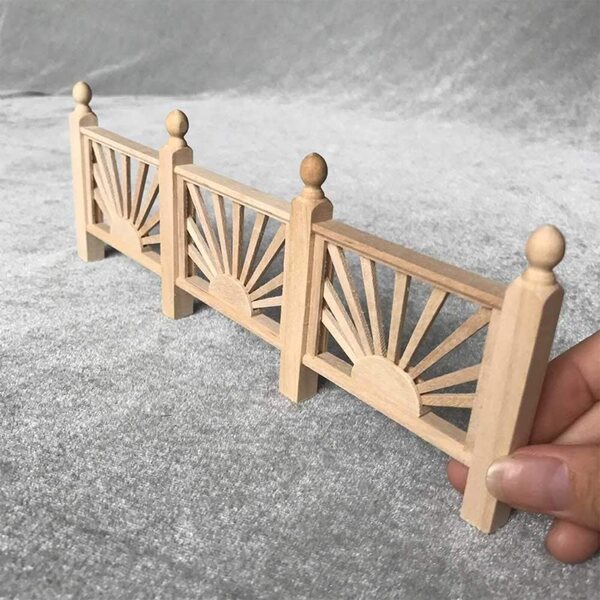 HEEPDD Corrimano Miniatura in Legno per Casa delle Bambole 1:12 - Decorazione Fai-da-te