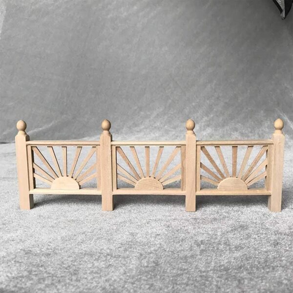 HEEPDD Corrimano Miniatura in Legno per Casa delle Bambole 1:12 - Decorazione Fai-da-te