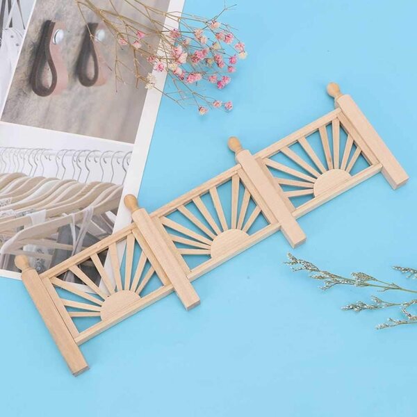 HEEPDD Corrimano Miniatura in Legno per Casa delle Bambole 1:12 - Decorazione Fai-da-te