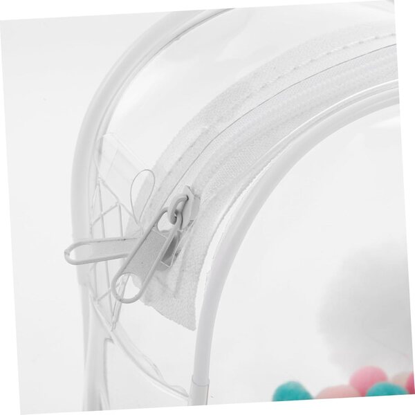 Vaguelly Transparente Puppentasche mit Pompons und tragbarer Organizer-Clutch