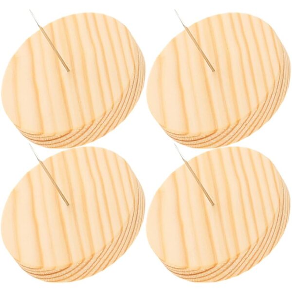 NUOBESTY 8 Set Cavalletti Supporto in Legno per Bambole in Feltro e Uncinetto