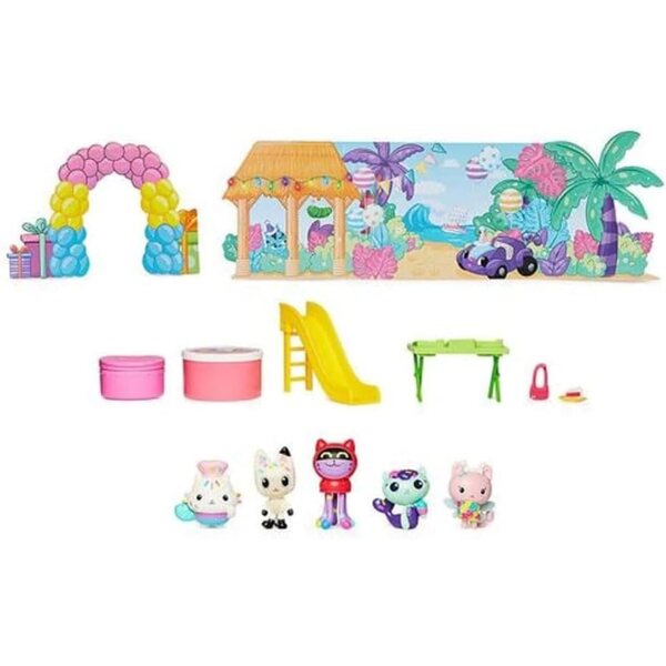 Gabby's Dollhouse Pandy Paws Geburtstagsset mit 5 exklusiven Figuren und Zubehör